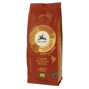 Кофе молотый Alce Nero Organic Arabica Mokka Coffee, 250 г, вакуумная упаковка