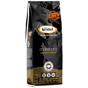 Кофе молотый Bristot Moka Oro Espresso Intenso, 250 г, вакуумная упаковка