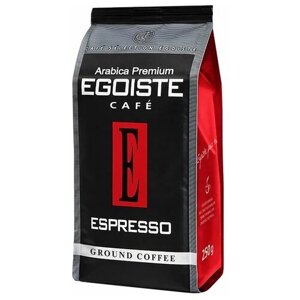 Кофе молотый Egoiste Espresso, 250 г, мягкая упаковка