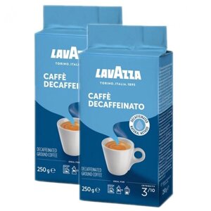 Кофе молотый Lavazza Caffe Decaffeinato, 250 г, вакуумная упаковка, 2 уп.