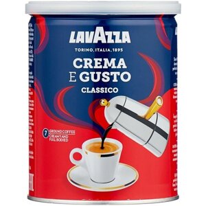 Кофе молотый Lavazza Crema e Gusto, 250 г, банка