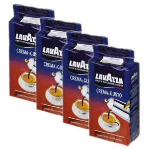 Кофе молотый Lavazza Crema e Gusto, кофе, пряности, 250 г, вакуумная упаковка, 4 уп.