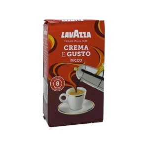 Кофе молотый Lavazza Crema e Gusto Ricco, вакуумная упаковка, 250 г, вакуумная упаковка