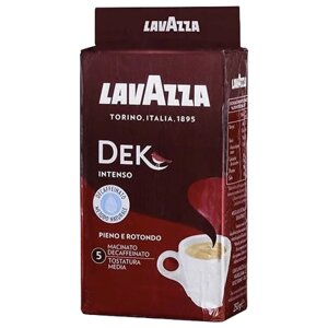 Кофе молотый Lavazza Dek Intenso без кофеина, 250 г, вакуумная упаковка
