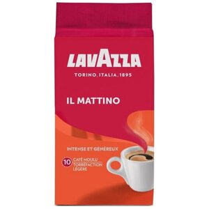 Кофе молотый Lavazza IL Mattino вакуумная упаковка, шоколад, фрукты, 250 г, вакуумная упаковка