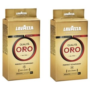 Кофе молотый Lavazza Qualita Oro, фрукты, карамель, 250 г, вакуумная упаковка, 2 уп.