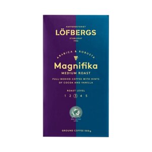 Кофе молотый Lofbergs Magnifika, 500 г, вакуумная упаковка