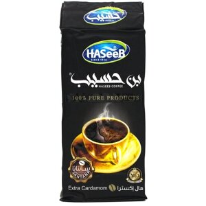 Кофе молотый с кардамоном Haseeb Extra Cardamon, 200 г, вакуумная упаковка
