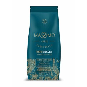 Кофе натуральный жареный в зернах Массимо Каффе 100% Бразиле