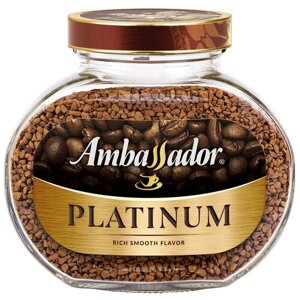 Кофе растворимый Ambassador Platinum, стеклянная банка, 190 г