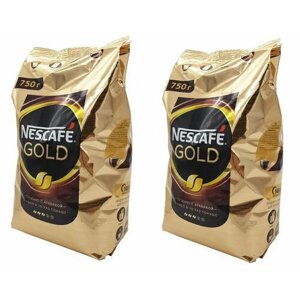 Кофе растворимый Nescafe Gold, 750 г пакет (Нескафе) х 2 шт