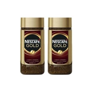Кофе растворимый Nescafe Gold сублимированный с добавлением молотого, стеклянная банка, 190 г, 2 уп.