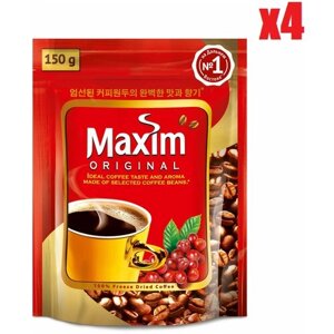 Кофе растворимый сублимированный натуральный "Максим" 150 г 4 шт