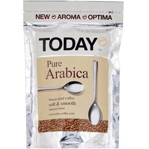 Кофе растворимый Today Pure Arabica сублимированный, пакет, 75 г