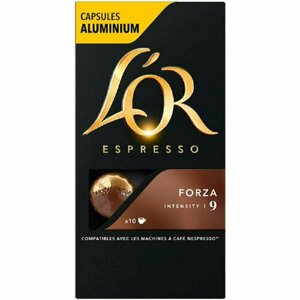 Кофе в капсулах для кофемашин L'or Espresso Forza 10 штук в упаковке, 1722027