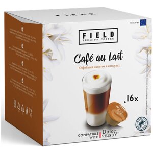Кофе в капсулах FIELD FDG Cafe au Lait, сливки, крем-сливки, интенсивность 6, 16 порций, 16 кап. в уп.