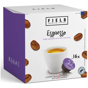 Кофе в капсулах FIELD FDG Espresso, интенсивность 6, 16 порций, 16 кап. в уп.