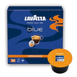 Кофе в капсулах Lavazza Blue Espresso Ricco, натуральный, интенсивность 9, 100 кап. в уп.
