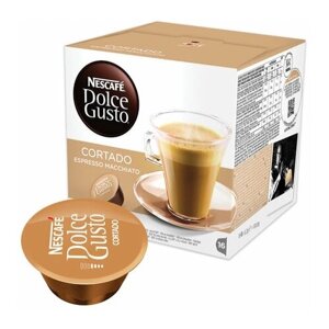 Кофе в капсулах Nescafe Dolce Gusto Cortado, орех, молоко, интенсивность 7, 8 порций, 16 кап. в уп.