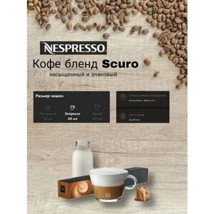 Кофе в капсулах Nespresso Scuro, 100 капсул