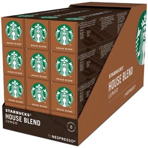 Кофе в капсулах Starbucks House Blend, орех, ирис, интенсивность 8, 10 порций, 10 кап. в уп., 12 уп.