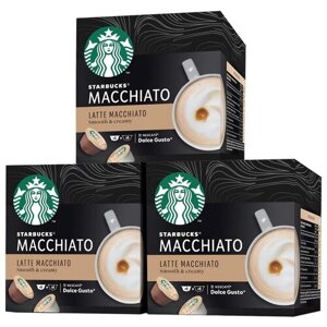 Кофе в капсулах Starbucks Latte Macchiato, 18 порций, 12 кап. в уп., 3 уп.