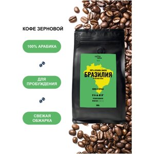 Кофе в зернах 500 гр Сантос Бразилия 100% Арабика средняя обжарка от KoffeVarim/Santos зерно для турки кофемашины на 55 порций