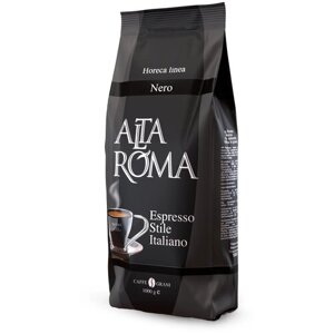 Кофе в зернах Alta Roma Nero, шоколад, карамель, темная обжарка, 1 кг
