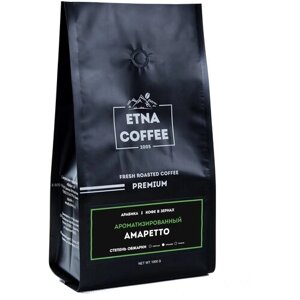 Кофе в зернах ароматизированный ETNA COFFEE Амаретто 1 кг Арабика 100%