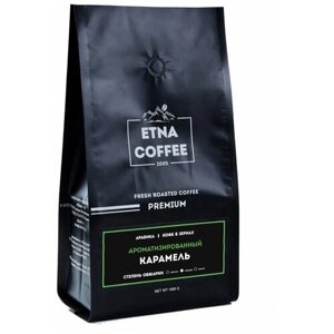 Кофе в зернах ароматизированный ETNA COFFEE Карамель 1 кг Арабика 100%
