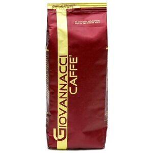Кофе в зернах BORDEUX, смесь обжаренная 80% арабики и 20% робусты, GIOVANNACCI, 1 кг (коричневый фольгированный пакет с обратным клапаном)