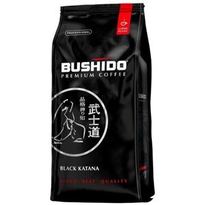 Кофе в зернах BUSHIDO "Black Katana", натуральный, 1 кг, 100% арабика, вакуумная упаковка