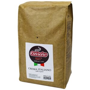 Кофе в зернах Carraro Crema Italiano, крем-сливки, классический, средняя обжарка, 1 кг