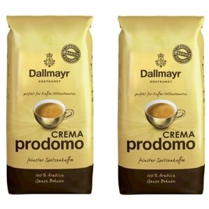 Кофе в зернах Dallmayr Crema Prodomo, средняя обжарка, 2 уп., 1 кг