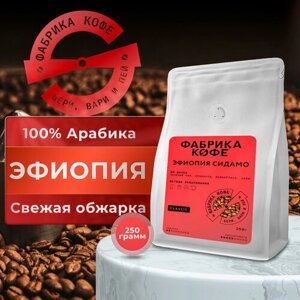 Кофе в зернах "Эфиопия Сидамо" 100% Арабика 250 гр. Фабрика кофе"