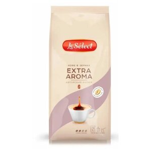 Кофе в зёрнах Extra Aroma, Le Select, арабика робуста, высокое содержание кофеина, средняя свежая обжарка, 200 г