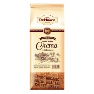 Кофе в зёрнах Fresh Roast Crema, DeMarco, арабика, робуста, средняя обжарка, свежеобжаренный, 1 кг