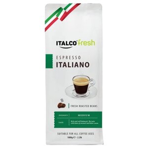 Кофе в зернах Italco Fresh Espresso Italiano, карамель, 1 кг