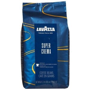 Кофе в зернах Lavazza Super Crema, фрукты, крем-сливки, 1 кг