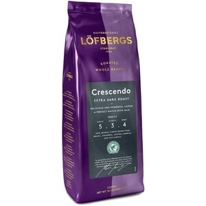Кофе в зернах Lofbergs Crescendo, очень темная обжарка, 400 г