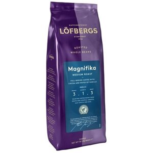 Кофе в зернах Lofbergs Magnifika, ваниль, какао, средняя обжарка, 400 г