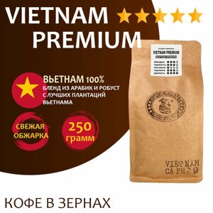 Кофе в зернах VNC "Vietnam Premium" 250 г, Вьетнам, свежая обжарка