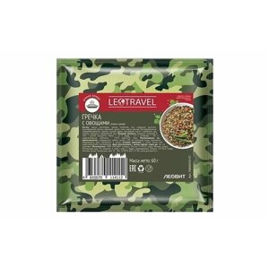 Комплект 6шт Вкусная сублимированная Гречка с овощами "LeoTravel" 60 гр в полевые условиях/еда в поход/быстрого приготовления/готовая еда/леовит