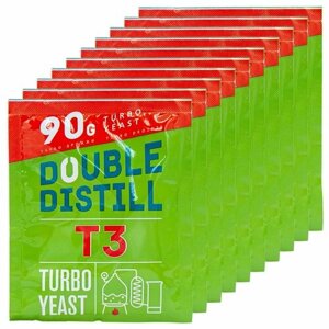 Комплект турбо дрожжей Double Distill T3, 90 г 10 шт.