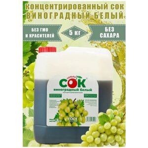 Концентрированный сок виноградный белый "Только СОК" канистра 5 кг
