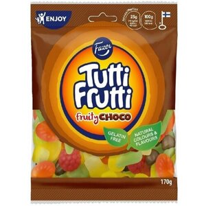 Конфеты Fazer Tutti Frutti Choco 170 г (Из Финляндии)