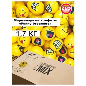 Конфеты мармеладные жевательные "Funny Dreamers" от ZED Candy в упаковке 1,7 кг, для праздников и торговых автоматов)