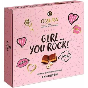 Конфеты шоколадно-ореховые Girl You Rock, 98 г OZera