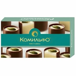 Конфеты шоколадные комильфо с двухслойной начинкой , фисташка , 116 г * 5 шт.