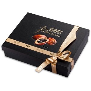 Конфеты шоколадные в подарочной коробке ассорти Секрет Радости ручной работы 12 штук с фруктовым пюре